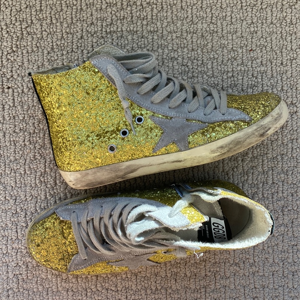 Golden goose hi top glitter sneakers